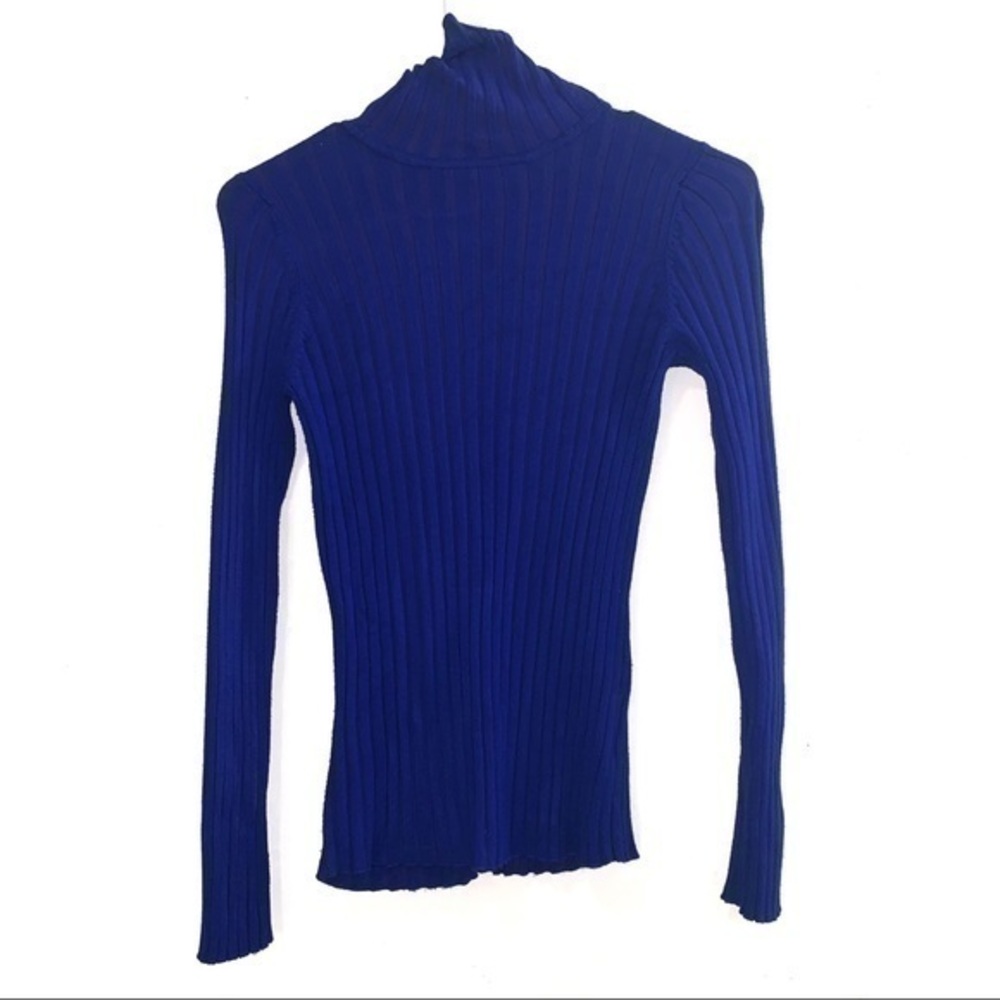 Blue Turtle Neck Long Sleeve
